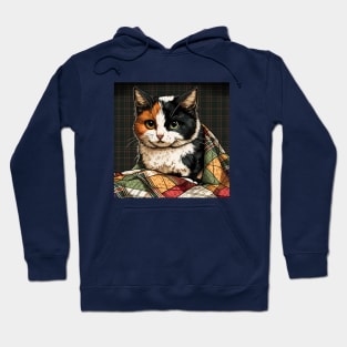 Calico Cat on a Quilt Hoodie